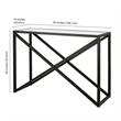 Pemberly Row Traditional 30' Geometric Metal Console Table in Black and Bronze