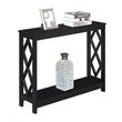 Pemberly Row Contemporary Console Table in Black Wood Finish