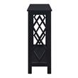 Pemberly Row Contemporary Console Table in Black Wood Finish