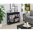 Pemberly Row Contemporary One-Drawer Console Table in Black Wood Finish