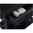 Pemberly Row Contemporary One-Drawer Console Table in Black Wood Finish