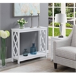 Pemberly Row Contemporary Console Table in White Wood Finish