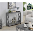 Pemberly Row Contemporary Console Table in Gray Wood Finish