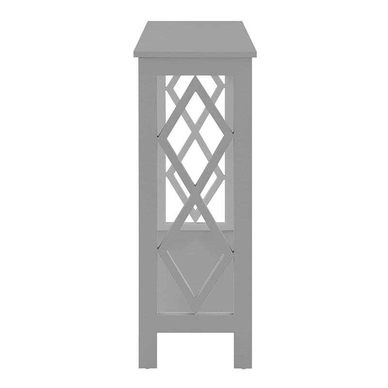Pemberly Row Contemporary Console Table in Gray Wood Finish