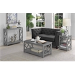 Pemberly Row Contemporary Console Table in Gray Wood Finish
