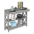 Pemberly Row Contemporary One-Drawer Console Table in Gray Wood Finish