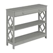 Pemberly Row Contemporary One-Drawer Console Table in Gray Wood Finish