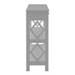 Pemberly Row Contemporary One-Drawer Console Table in Gray Wood Finish