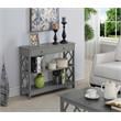 Pemberly Row Contemporary One-Drawer Console Table in Gray Wood Finish