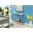 Pemberly Row Contemporary V Console Table in Gray Wood Finish