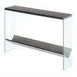 Pemberly Row Contemporary V Console Table in Gray Wood Finish