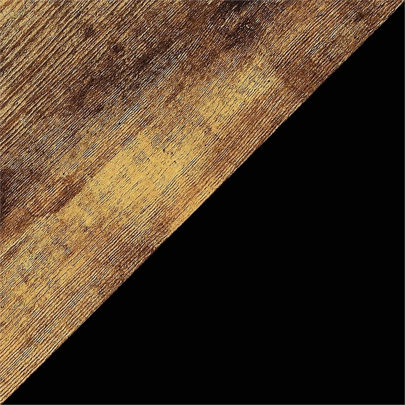 Pemberly Row Farmhouse Black Metal Console Table in Multi-Color Wood Finish