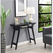 Pemberly Row Modern Console Table in Black Wood Finish