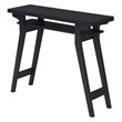 Pemberly Row Modern Console Table in Black Wood Finish