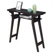 Pemberly Row Modern Console Table in Espresso Wood Finish