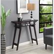 Pemberly Row Modern Console Table in Espresso Wood Finish