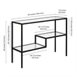 Pemberly Row Traditional Two Tier Metal Console Table in Black and Bronze