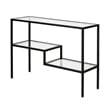 Pemberly Row Traditional Two Tier Metal Console Table in Black and Bronze