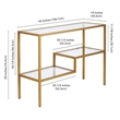 Pemberly Row Traditional Two Tier Metal Console Table in Gold and Brass Finish