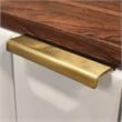 Pemberly Row Mid Century Burnished Walnut Solid Acacia Wood Console Table