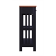 Pemberly Row Contemporary Cherry 1 Drawer Console Table in Black Wood Finish