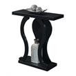Pemberly Row Modern Console Table in Black Wood Finish