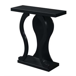 Pemberly Row Modern Console Table in Black Wood Finish