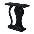 Pemberly Row Modern Console Table in Black Wood Finish