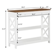 Pemberly Row Transitional Driftwood One-Drawer Console Table in White Wood