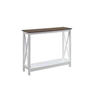 Pemberly Row Farmhouse Driftwood Pemberly Row Console Table in White Wood Finish