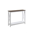 Pemberly Row Farmhouse Driftwood Pemberly Row Console Table in White Wood Finish