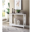 Pemberly Row Farmhouse Driftwood Pemberly Row Console Table in White Wood Finish