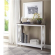 Pemberly Row Farmhouse Driftwood Pemberly Row Console Table in White Wood Finish