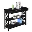 Pemberly Row Contemporary 1 Drawer Console Table in Black Wood Finish