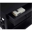 Pemberly Row Contemporary 1 Drawer Console Table in Black Wood Finish