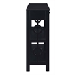 Pemberly Row Contemporary 1 Drawer Console Table in Black Wood Finish