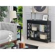 Pemberly Row Contemporary 1 Drawer Console Table in Black Wood Finish