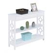 Pemberly Row Contemporary 1 Drawer Console Table in White Wood Finish