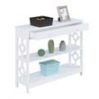 Pemberly Row Contemporary 1 Drawer Console Table in White Wood Finish