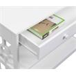 Pemberly Row Contemporary 1 Drawer Console Table in White Wood Finish