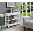 Pemberly Row Contemporary 1 Drawer Console Table in White Wood Finish