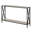 Pemberly Row Contemporary Console Table in Brown Wood Finish