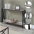 Pemberly Row Contemporary Console Table in Brown Wood Finish