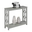 Pemberly Row Contemporary Ring Console Table in Gray Wood Finish