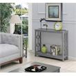 Pemberly Row Contemporary Ring Console Table in Gray Wood Finish