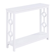 Pemberly Row Contemporary Console Table in White Wood Finish