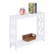 Pemberly Row Contemporary Console Table in White Wood Finish
