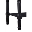 Pemberly Row Farmhouse 2 Drawer Console Table in Black Wood Finish