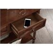 Pemberly Row Farmhouse 2 Drawer Console Table Espresso Wood Finish