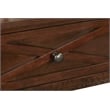 Pemberly Row Farmhouse 2 Drawer Console Table Espresso Wood Finish